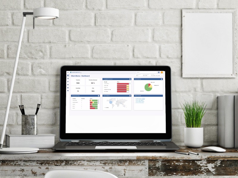 laptop showing mobile workforce management dashboard