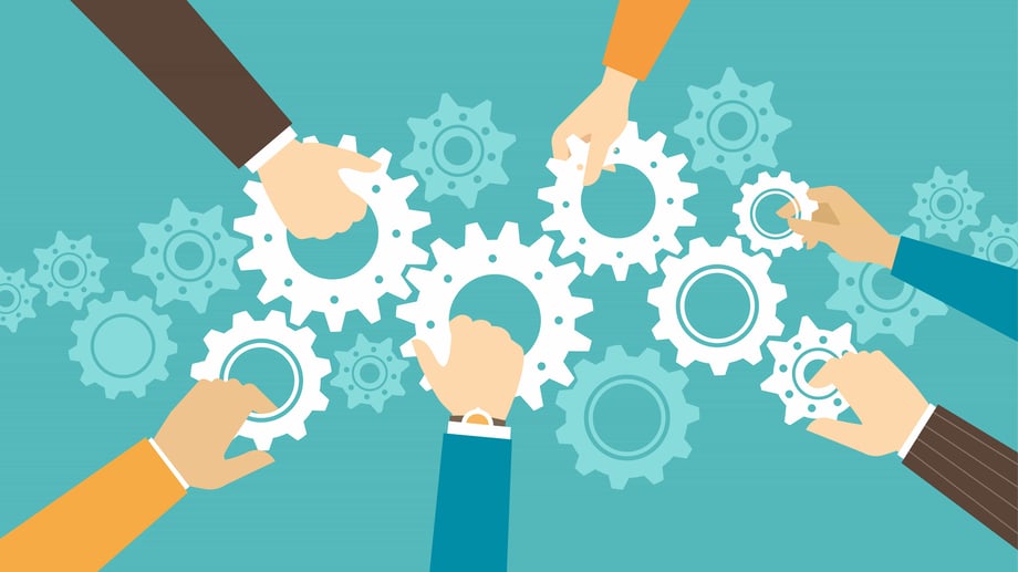 collaboration gears teamwork